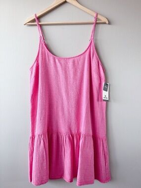 Rip Curl Hot Pink Dress classic surf cover up beach dress hot pink medium boho